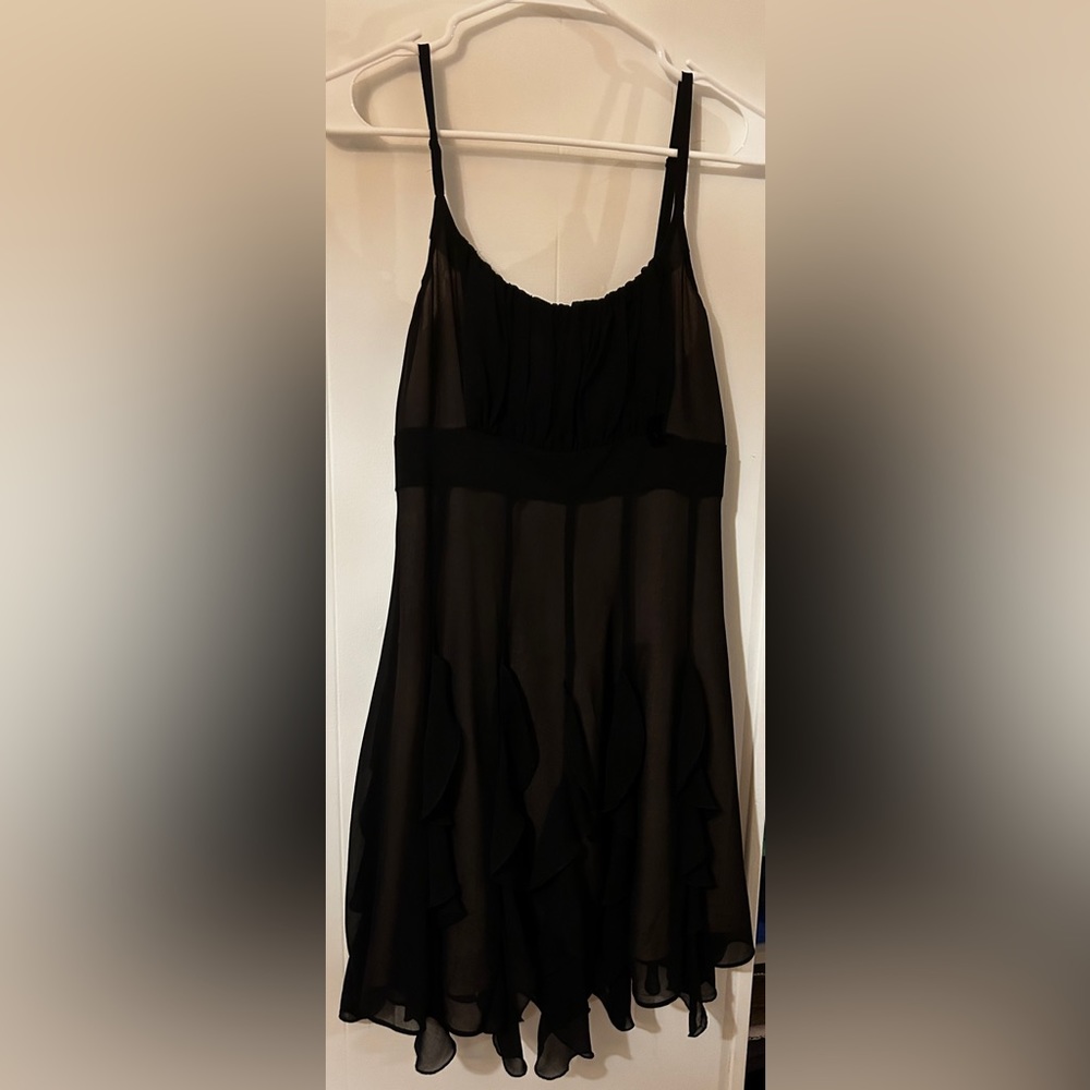 Forever 21 Formal Black Minidress with Ruffle Pleats Women’s Size 4 EUC